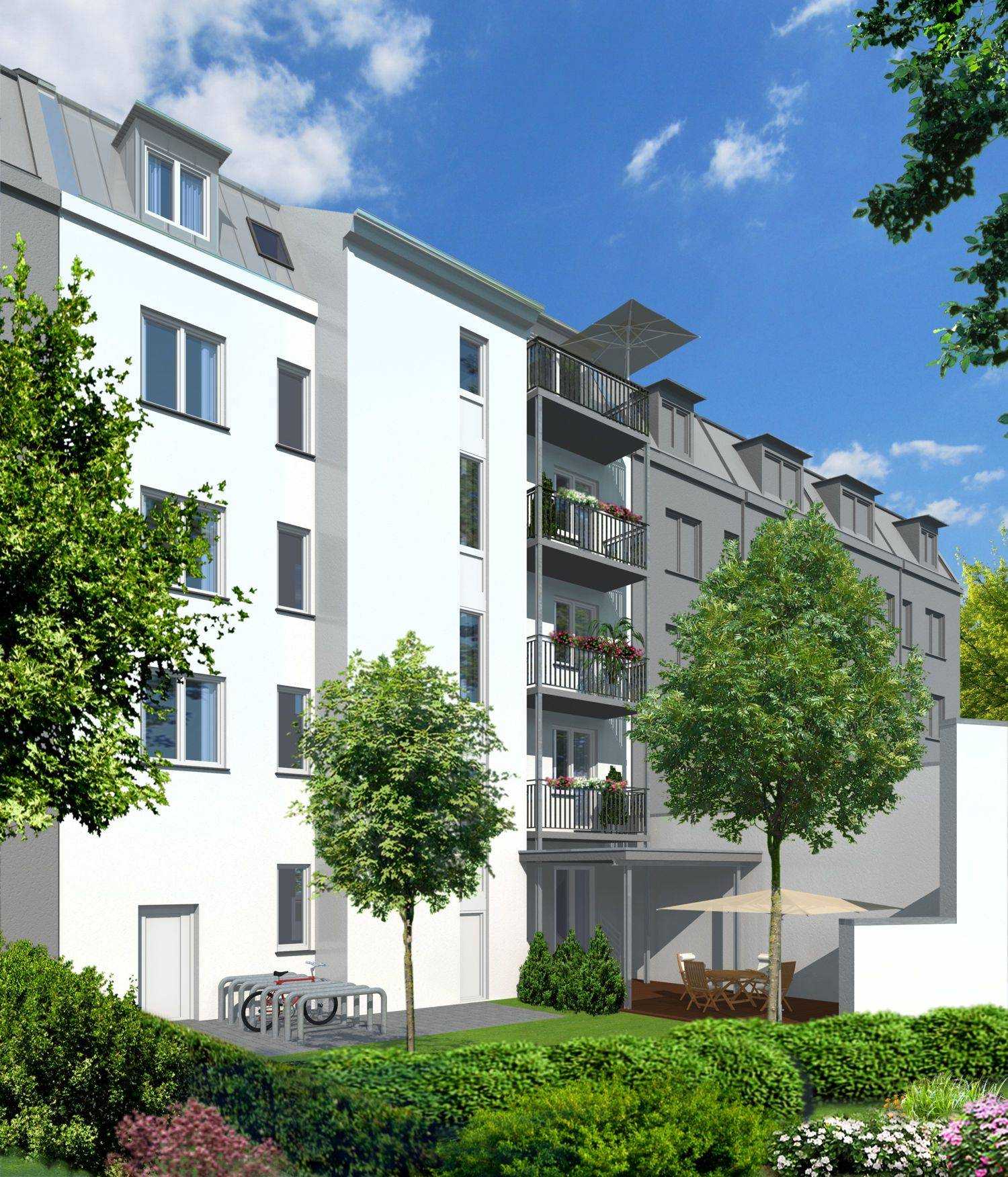 Architekturvisualisierung Sanierung Altbau (Hofseite) in Adamstrasse 41, 90489 Nürnberg, für Kaller & Kaller Werbeagentur GmbH & Co. KG in 2012