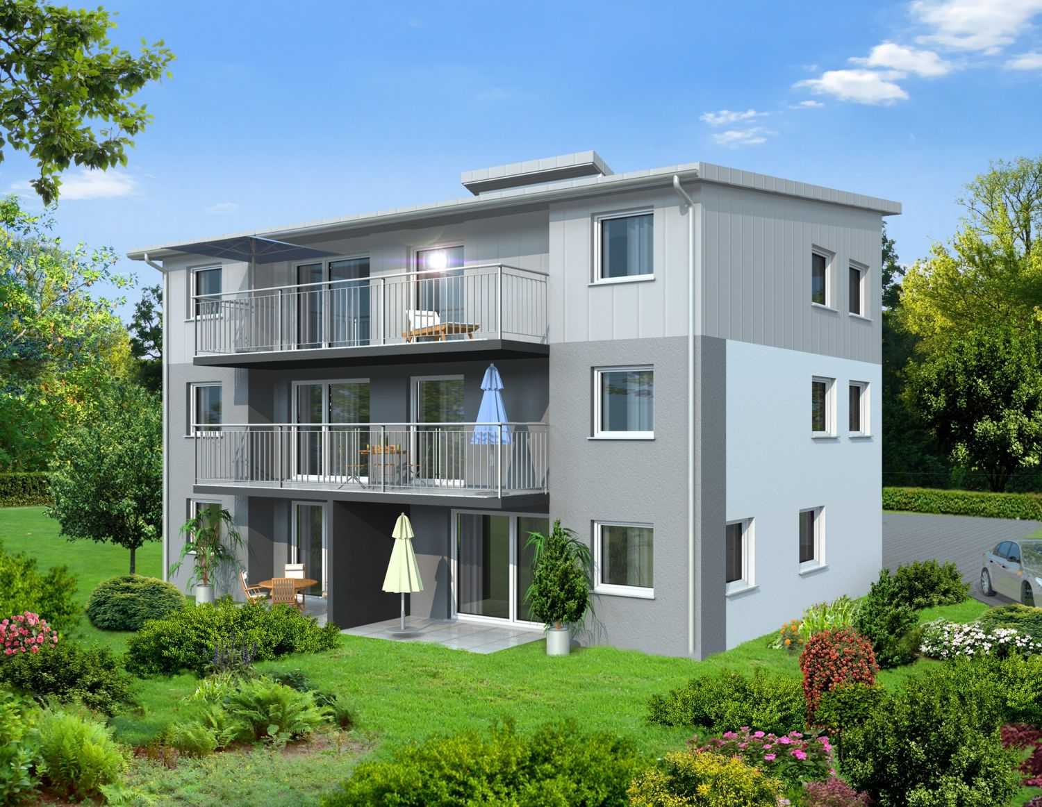 Architektur Visualisierung Bauvorhaben 5-Familienhaus, für FB Projekt-Management GmbH (Jahr 2011)
