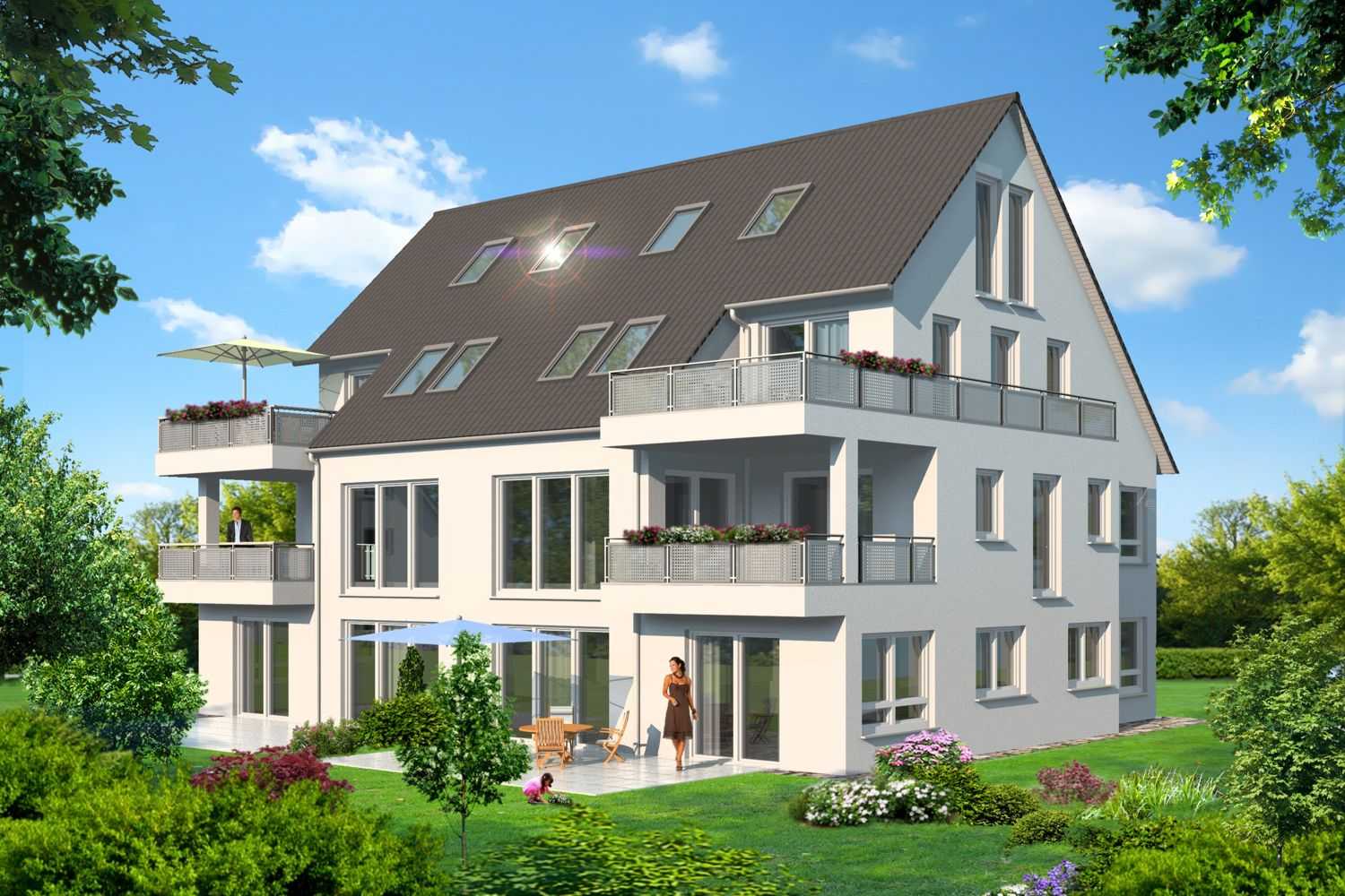 Architekturvisualisierung Mehrfamilienhaus