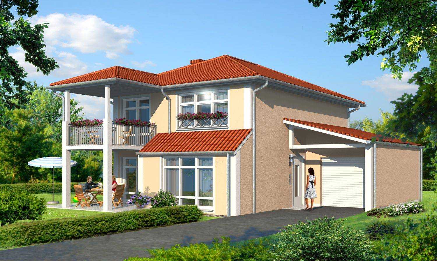 3D Architektur Visualisierung Einfamilienhaus für Index Immobilien GmbH (Jahr 2008)