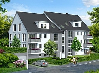Preis für Architekturvisualisierung Mehrfamilienhaus wie abgebildet: ab 348,- €