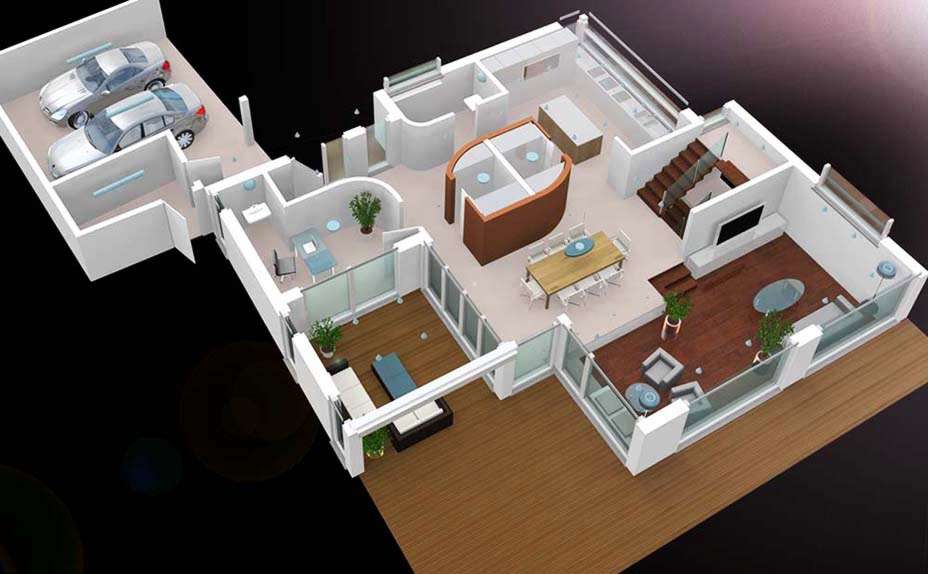 Architekturvisualisierung 3D und 2D Grundriss, Lageplan, Geländemodell - architektonische Details, die Klarheit schaffen.